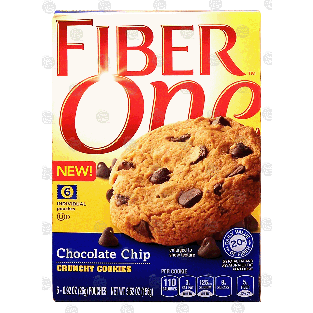 Fiber One  chocolate chip crunchy cookies, 6 individual pouches 5.52oz