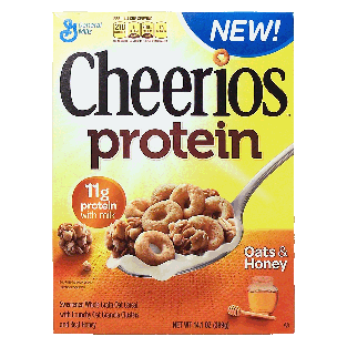 General Mills Cheerios protein; oats & honey sweetened whole gra14.1oz