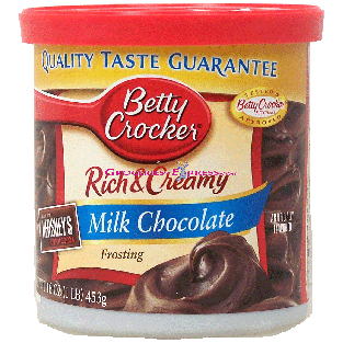 Betty Crocker Rich & Creamy milk chocolate frosting real butter ad16oz