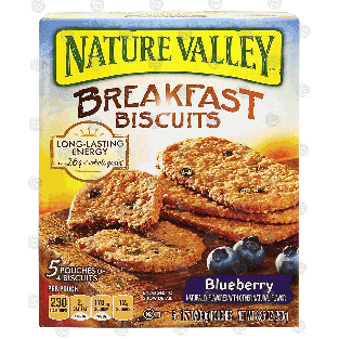 Nature Valley Breakfast Biscuits blueberry, 5 pouches of 4 8.85oz