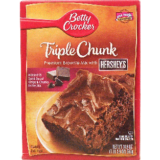 Betty Crocker Triple Chunk premium brownie mix with Hershey's se18.9oz