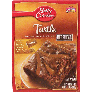 Betty Crocker Turtle premium brownie mix with Hershey's cocoa, c17.6oz