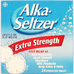 Alka Seltzer Extra Strength fast relief antacid & pain relief medi 24ct