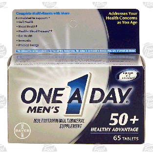 One A Day 50 + Healthy Advantage men's multivitamin/multimineral s 65ct