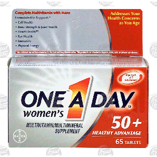One A Day 50+ Healthy Advantage women's, multivitamin/multimineral 65ct
