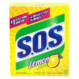 S.O.S.  lemon scent steel wool soap pads  10ct