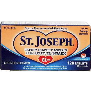 St. Joseph  aspirin 81-mg, enteric coated tablets 120ct