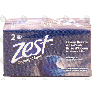 Zest Zestfully Clean refreshing bars, ocean breeze with sea mineral 2pk