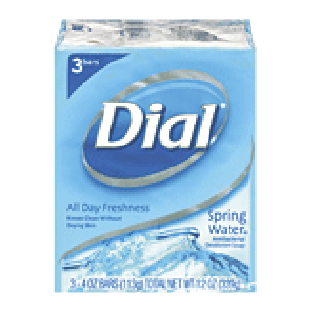 Dial Spring Water antibacterial deodorant soap  3ct