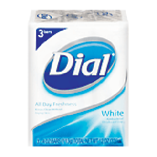 Dial White antibacterial deodorant soap  3ct