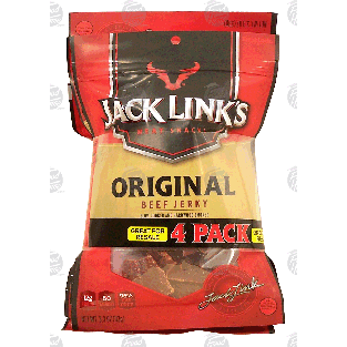 Jack Link's  original beef jerky, 3.3-oz  4pk