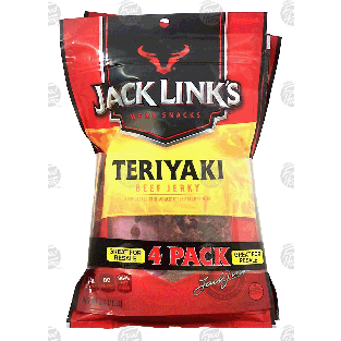 Jack Link's  teriyaki beef jerky, 3.3-oz  4pk