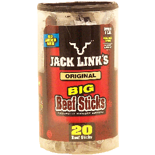 Jack Link's Big original beef sticks, naturally hickory smoked, .920ct