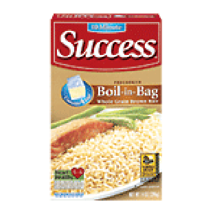 Success Rice Brown Natural Whole Grain Boil-In-Bag 4 Ct 14oz