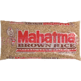 Mahatma  brown rice, natural long grain 14oz