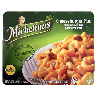 Michelina's  cheeseburger mac; macaroni & cheese with hamburger 8-oz