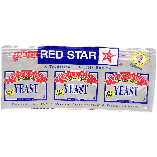 Red Star  quick-rise yeast, highly active, rises 50% faster 0.75oz