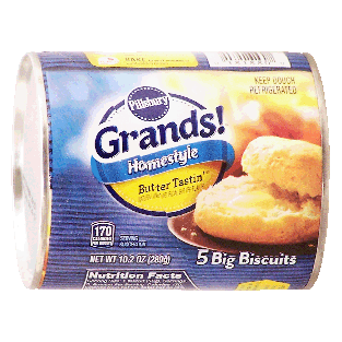 Pillsbury Grands! 5 big homestyle butter tastin' biscuits 10.2oz