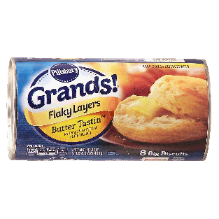 Pillsbury Grands! butter tastin' 8 big biscuits, flaky layers 16.3oz