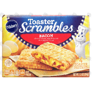 Pillsbury Toaster Scrambles bacon; cheese sauce, egg & bacon in 7.2-oz