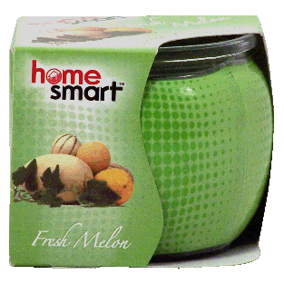 Home Smart  scented candle, fresh melon 3oz
