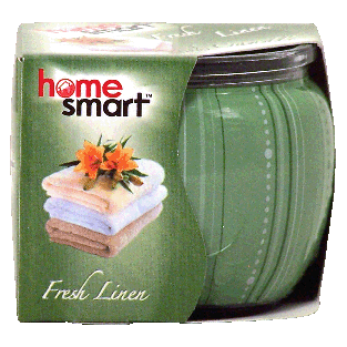 Home Smart  scented candle, fresh linen 3oz