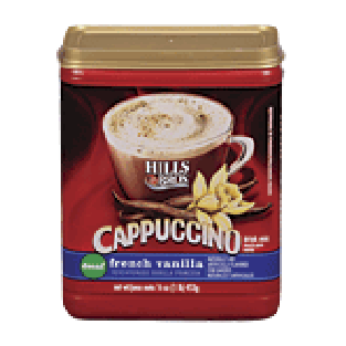 Hills Bros Cappuccino Drink Mix French Vanilla Decaffeinated 16oz