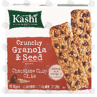Kashi Crunchy Granola & Seed Bars chocolate chip chia, 5- 2 bar pou7oz
