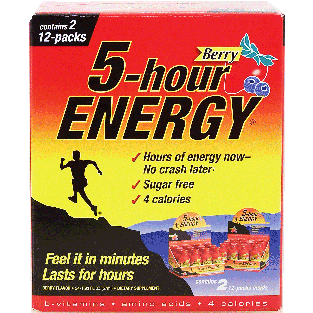 5-hour Energy  dietary energy supplement, berry, contains 2 12-pac24pk