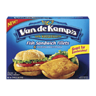 Van De Kamp's  fish sandwich fillets, original recipe, 6 ct 18oz