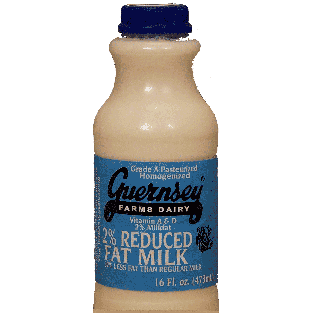 Guernsey Farms Dairy  2 % reduced fat milk, grade a, pasteurize16fl oz