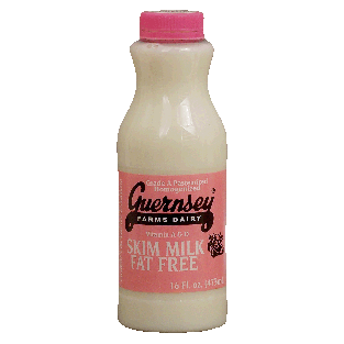 Guernsey Farms Dairy  fat free skim milk, grade a, pasteurized 16fl oz