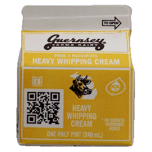 Guernsey Farms Dairy  heavy whipping cream liquid, grade a, paste0.5pt