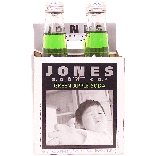 Jones  green apple soda, 4-pack, 12-fl. oz. 48fl oz