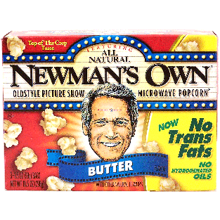 Newman's Own Microwave Popcorn butter 3.5 oz 3ct