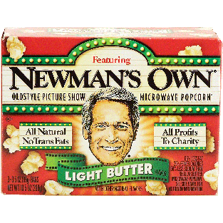 Newman's Own Microwave Popcorn light butter 3.5 oz 3pk