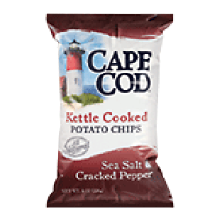 Cape Cod  kettle cooked potato chips, sea salt & cracked pepper 8oz