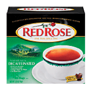 Red Rose Tea Bags Naturally Decaffeinated Premium Blended 48ct