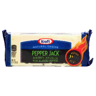 Kraft Natural Cheese monterey jack cheese with jalapeno peppers che8oz