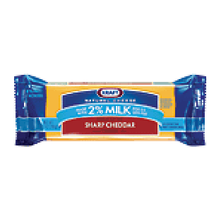 Kraft Natural Cheese reduced fat sharp cheddar cheese made with 2% 7oz