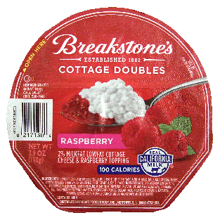 Breakstone's Cottage Doubles 2% milkfat lowfat cottage cheese and3.9oz