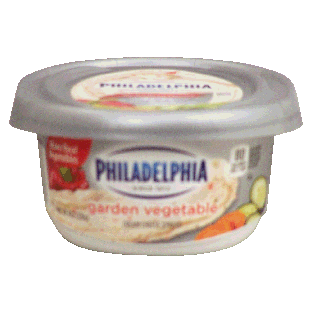 Philadelphia  garden vegetable cream cheese spread, more real veget8oz