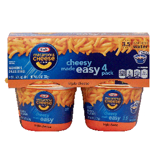 Kraft Triple Cheese macaroni & cheese dinner, 4 2.05-oz. cups 8.2oz