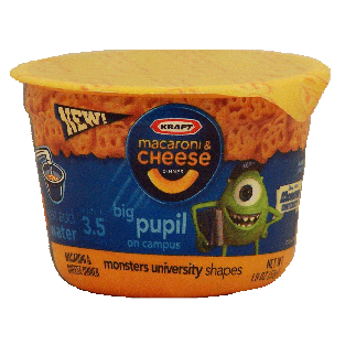 Kraft  macaroni & cheese dinner, monsters university shapes, just1.9oz