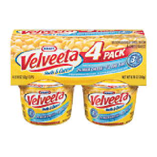 Velveeta Shells & Cheese 2% milk cheese, 1/2 the fat, microwaveable 4pk