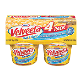 Velveeta Shells & Cheese 2% milk cheese, 1/2 the fat, microwaveable4pk