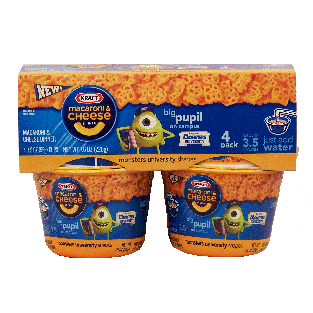 Kraft  macaroni & cheese dinner, microwaveable, minions the movie 4-pk