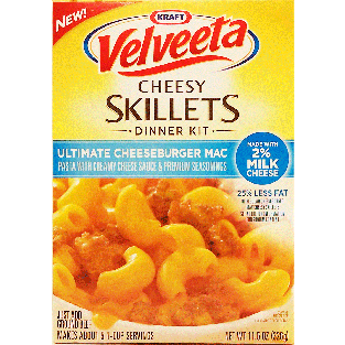 Kraft Velveeta cheesy skillets dinner kit, ultimate cheeseburge 12.86oz