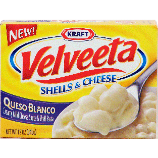 Velveeta Shells & Cheese queso blanco, creamy mild cheese sauce & 12oz