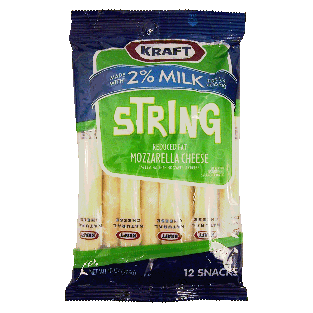 Kraft String reduced fat mozzarella string cheese made with 2% mil 10oz